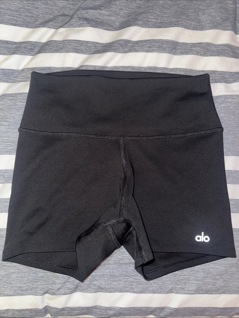 ALO Yoga Black High-Rise Bike Shorts